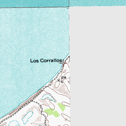 Topographic Map of Los Corrallos, TX