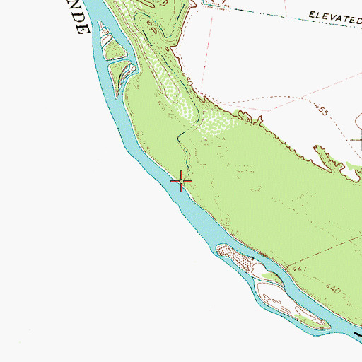 Topographic Map of Los Indios Creek, TX