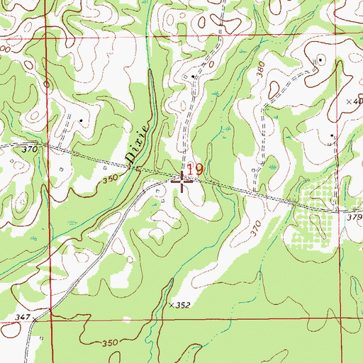 Topographic Map of Swanson School (historical), AL