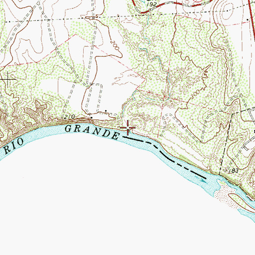 Topographic Map of Los Negros Creek, TX