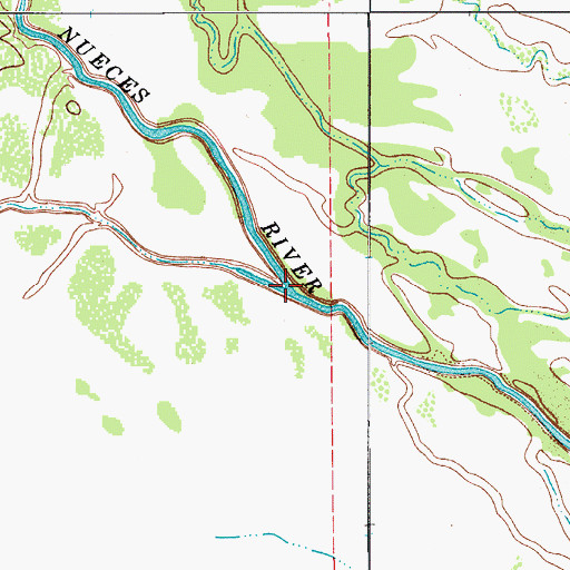 Topographic Map of Los Olmos Creek, TX