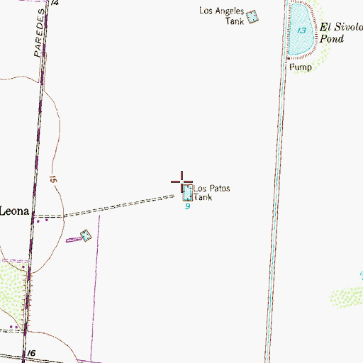 Topographic Map of Los Patos Tank, TX