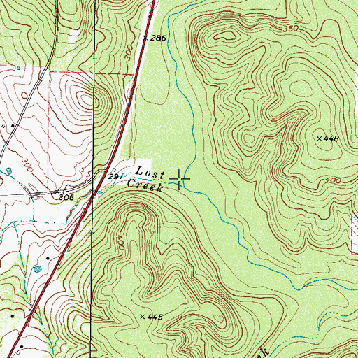 Topographic Map of Lost Creek, TX