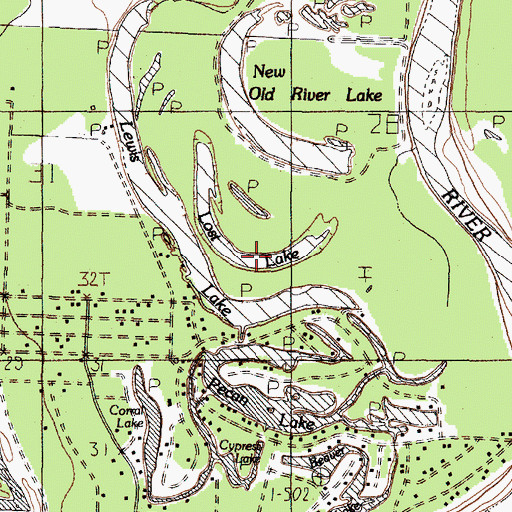Topographic Map of Lost Lake, TX