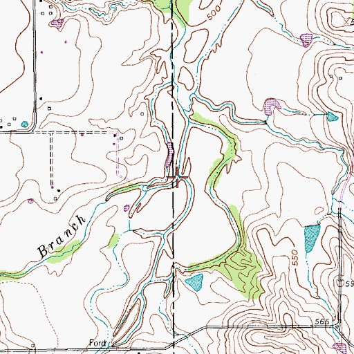 Topographic Map of Low Branch, TX