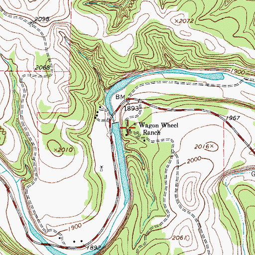 Topographic Map of Lower Bee Caves Spring, TX