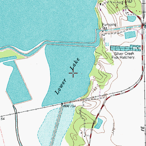 Topographic Map of Lower Lake, TX