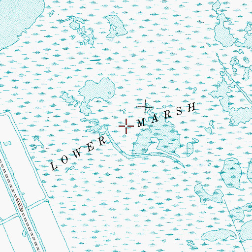 Topographic Map of Lower Marsh, TX