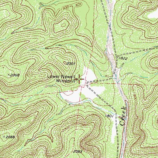 Topographic Map of Lower Newell Windmill, TX