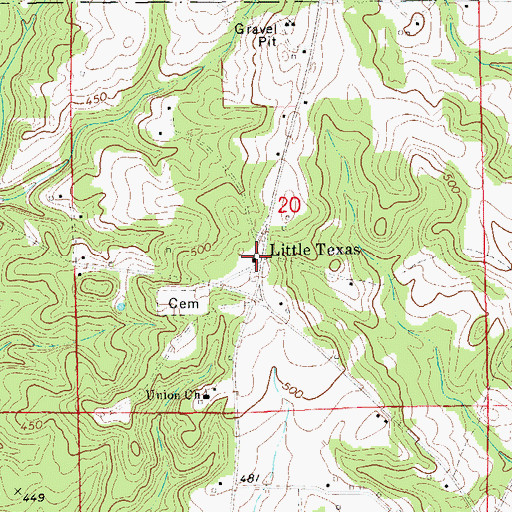Topographic Map of Williams Chapel (historical), AL