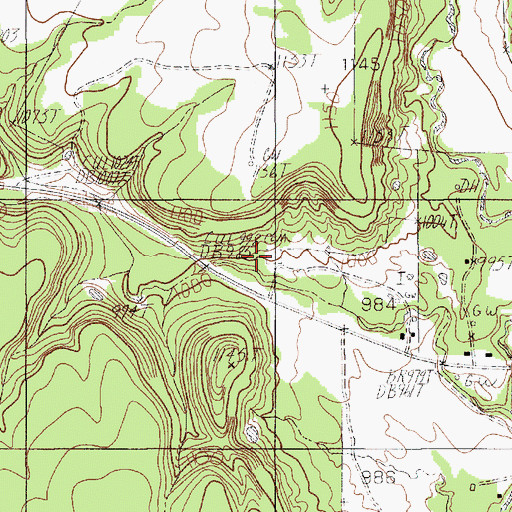 Topographic Map of Lu Queen Cemetery, TX