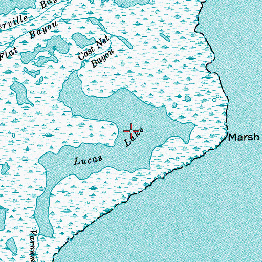 Topographic Map of Lucas Lake, TX