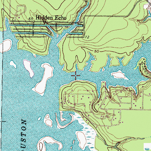 Topographic Map of Luce Bayou, TX