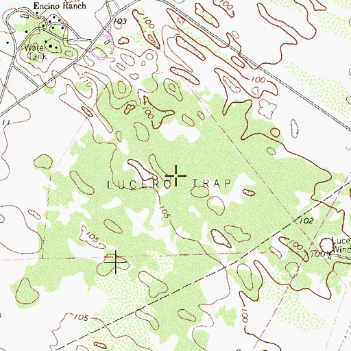 Topographic Map of Lucero Trap, TX