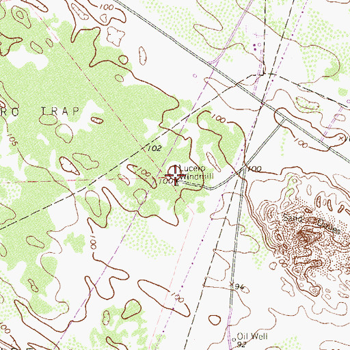 Topographic Map of Lucero Windmill, TX