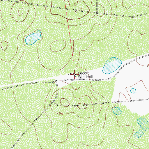 Topographic Map of Lucero Windmill, TX