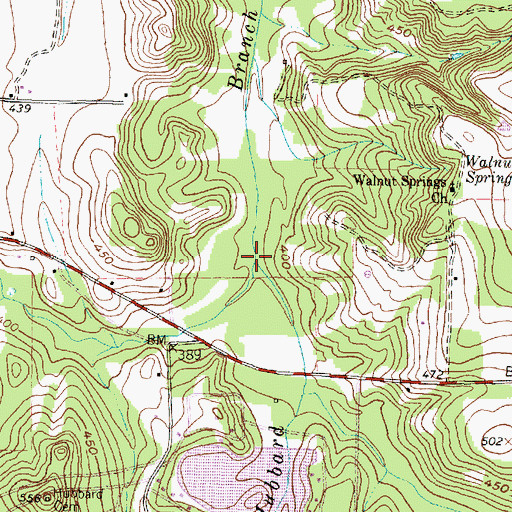 Topographic Map of Luckeible Branch, TX