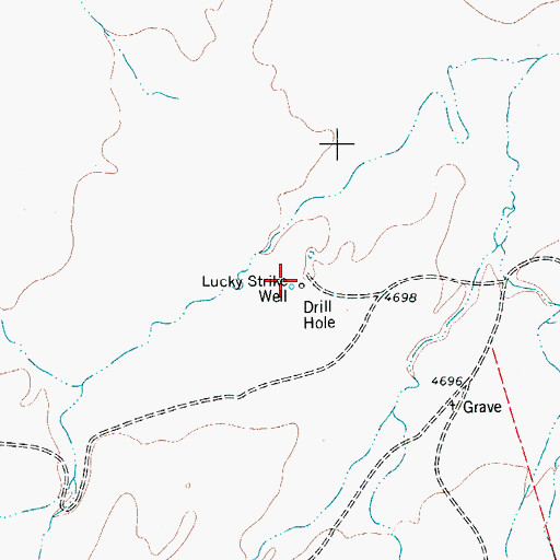 Topographic Map of Lucky Strike Well, TX