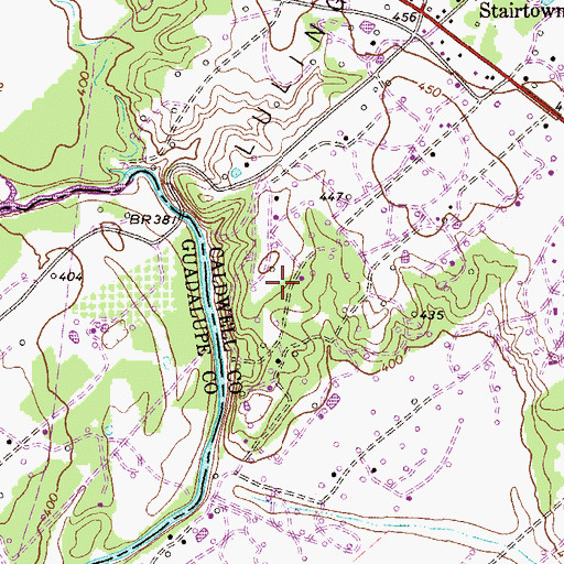 Topographic Map of Luling Oil Field, TX