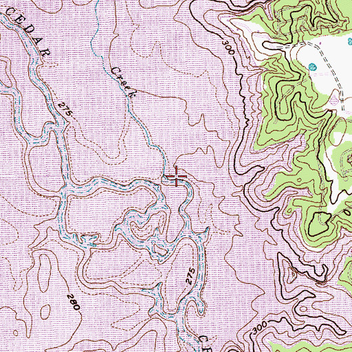 Topographic Map of Lynn Creek, TX