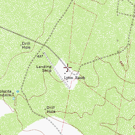 Topographic Map of Lyton Ranch, TX