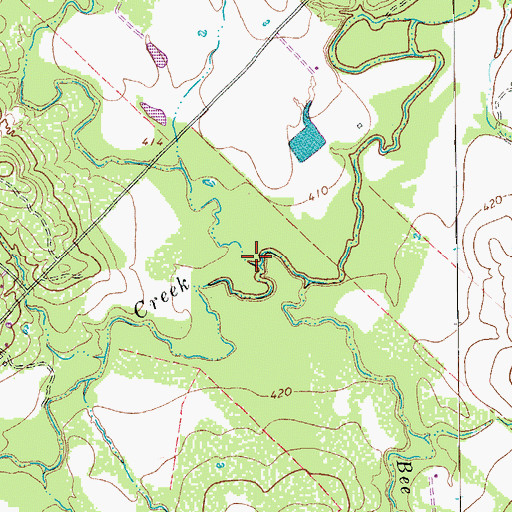 Topographic Map of Lytton Creek, TX