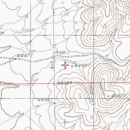 Topographic Map of Watt Windmill, AZ