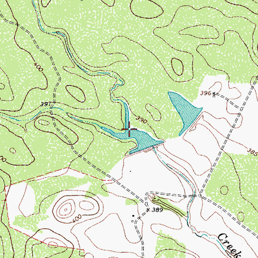 Topographic Map of Macho Creek, TX