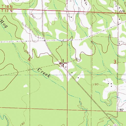 Topographic Map of Bell Station (historical), AL