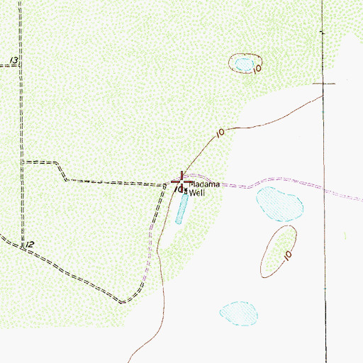 Topographic Map of Madama Well, TX