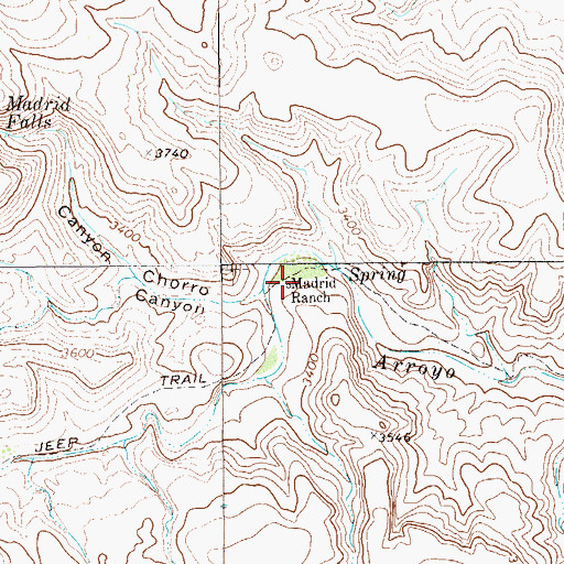 Topographic Map of Madrid Ranch, TX