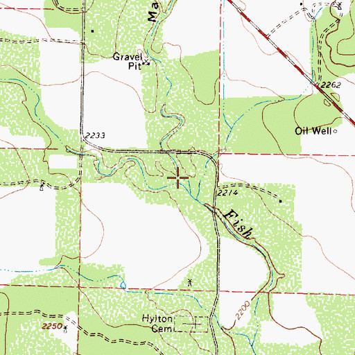 Topographic Map of Magness Draw, TX