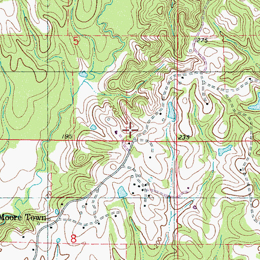 Topographic Map of Bethel Hill School (historical), AL