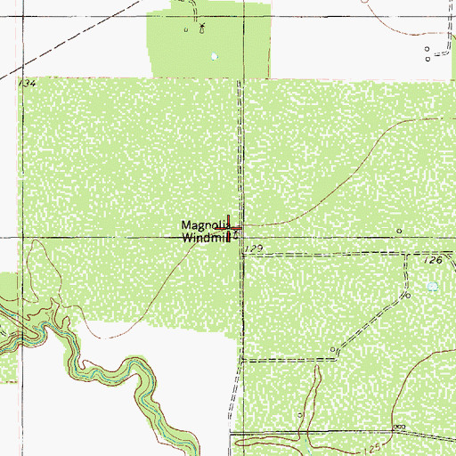 Topographic Map of Magnolia Windmill, TX