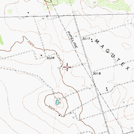 Topographic Map of Magutex Oil Field, TX
