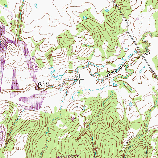 Topographic Map of Malone Branch, TX