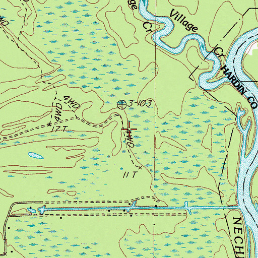 Topographic Map of Mandy Lake, TX
