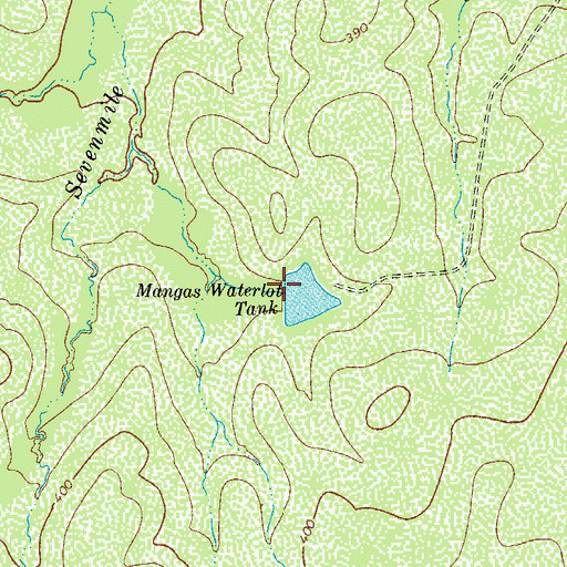 Topographic Map of Mangas Waterlot Tank, TX