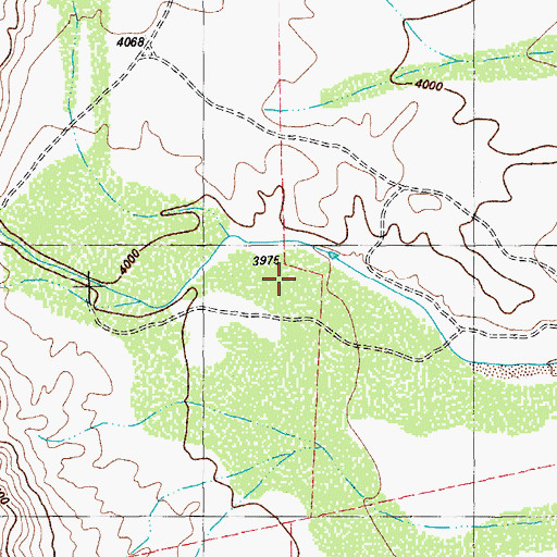 Topographic Map of Manning Ranch, TX