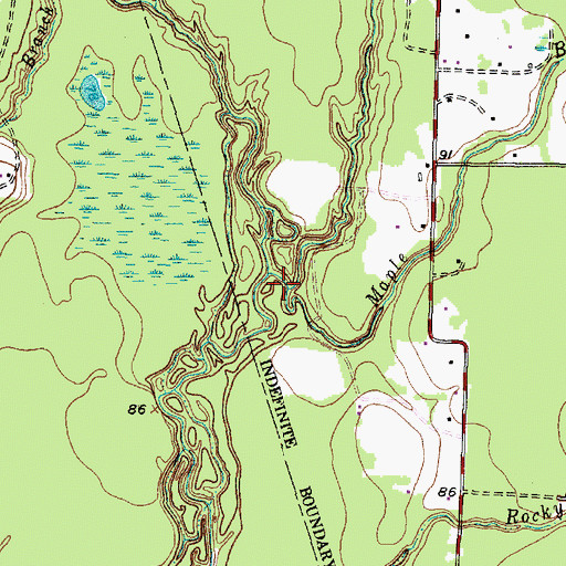Topographic Map of Maple Branch, TX