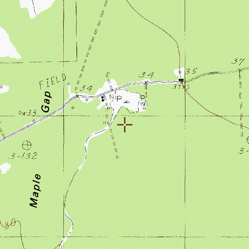 Topographic Map of Maple Gap, TX