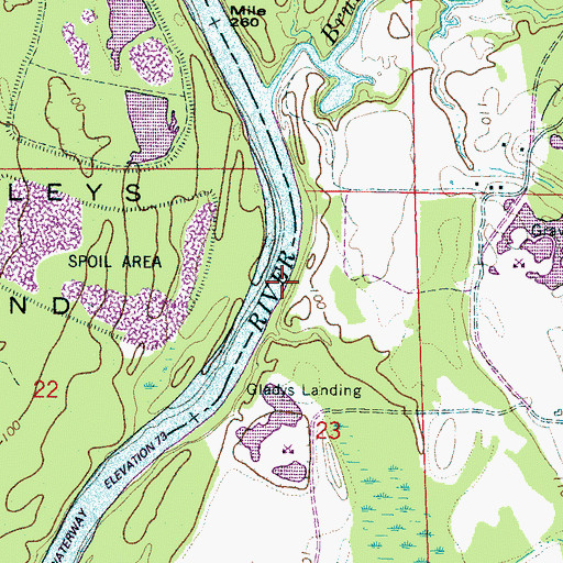 Topographic Map of Blind Shoals, AL
