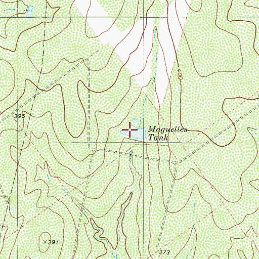 Topographic Map of Maquelles Tank, TX
