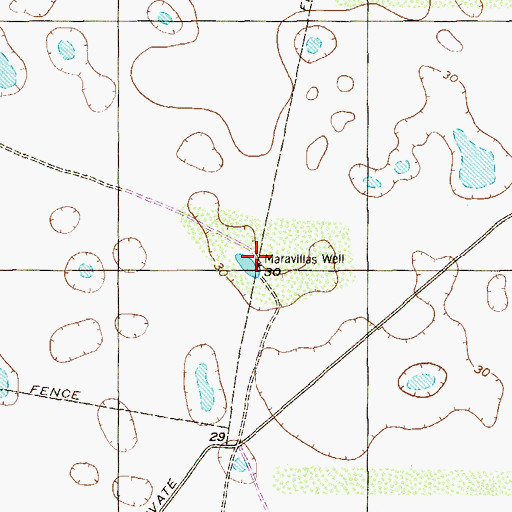 Topographic Map of Maravillas Well, TX