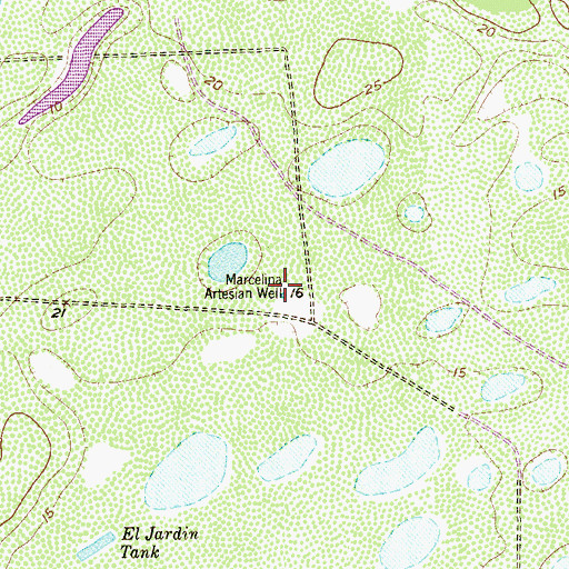 Topographic Map of Marcelina Artesian Well, TX