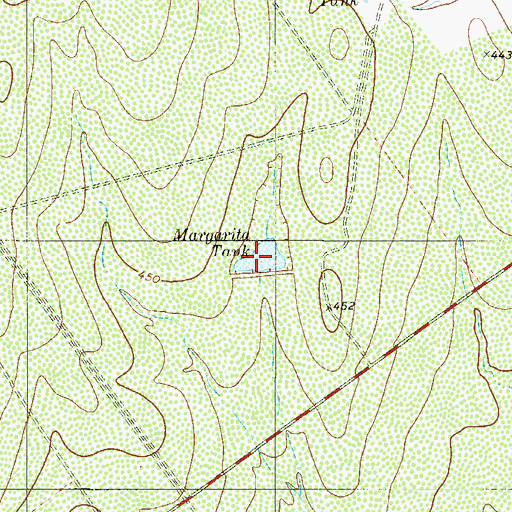 Topographic Map of Margarita Tank, TX