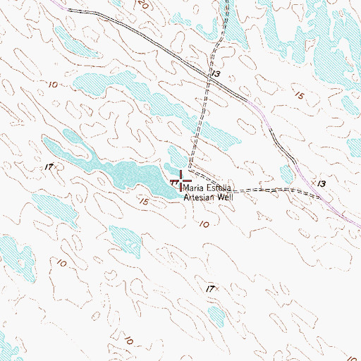 Topographic Map of Maria Estella Artesian Well, TX