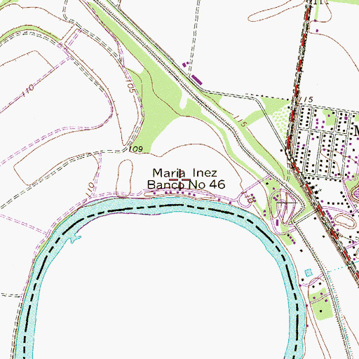 Topographic Map of Maria Inez Banco Number 46, TX