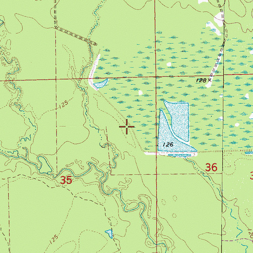 Topographic Map of Bodka (historical), AL