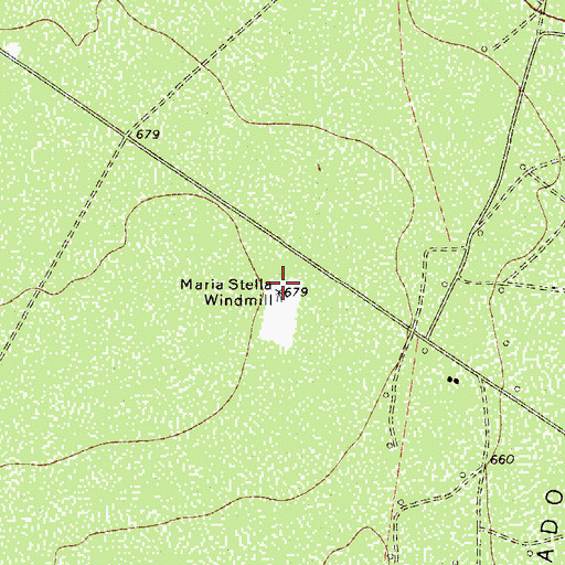 Topographic Map of Maria Stella Windmill, TX